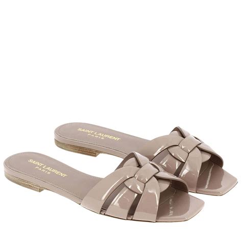 ysl slides pink|yves Saint Laurent flat sandals.